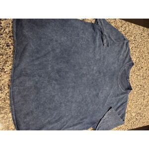 Ouray T-Shirt Mens 2X Blue Mineral Wash Short Sleeve Cotton Relaxed Fit Tee
